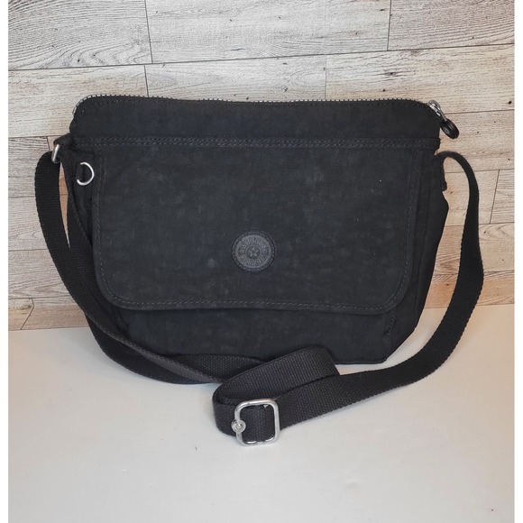 Kipling BLACK NOIR Women's Aisling Crossbody Bag - Picture 1 of 11